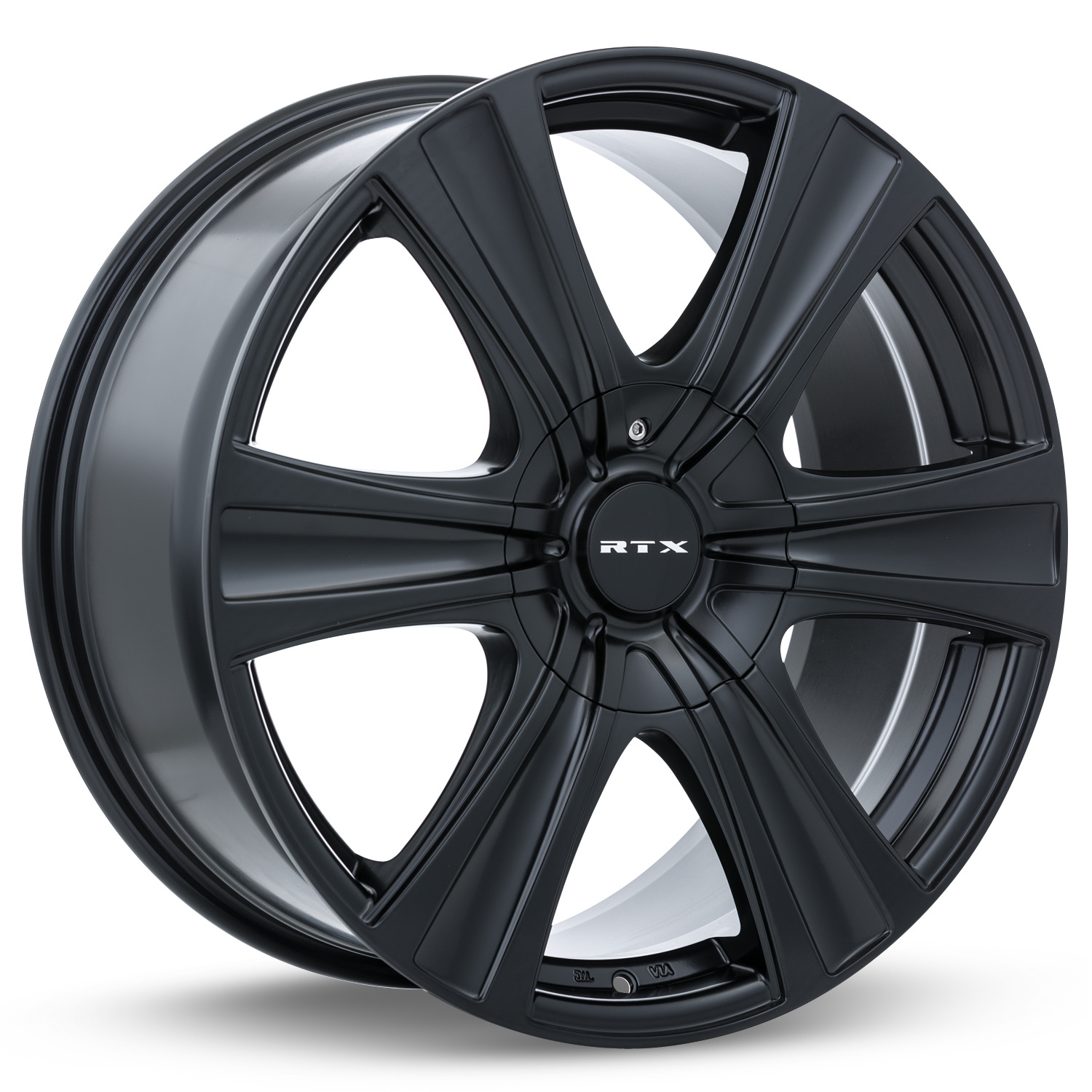 17 inch 17x8 RTX Aspen Satin Black wheels rims 6x5.5 6x139.7 +15