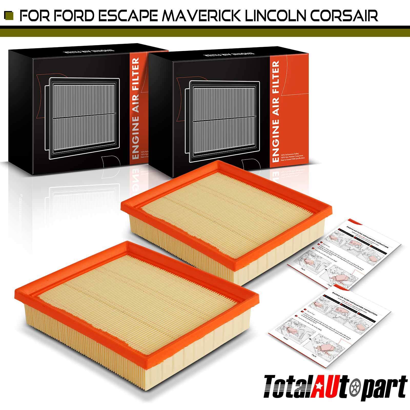 2x Engine Air Filter for Ford Escape 2020-2023 Maverick Lincoln Corsair L4 2.5L