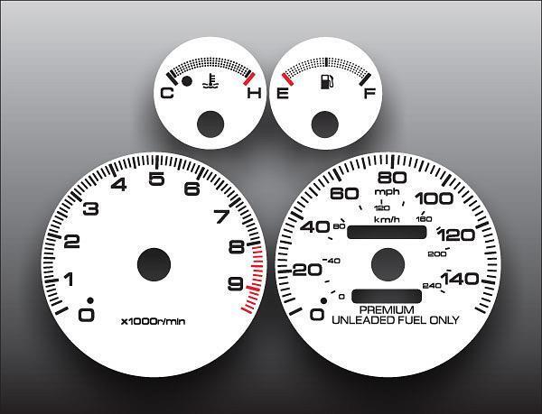 White Face Gauges for 1994-2001 Acura Integra GS-R