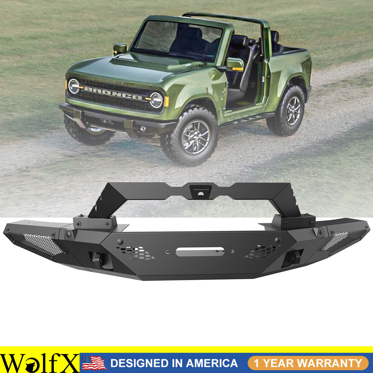 Ford Bronco Front Bumper For 2021 2022 2023 2024 Bronco Bumper Replacement Kits 