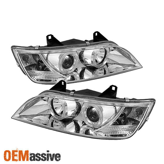 Fits 96-02 BMW Z3 Roadster M Coupe Clear Dual Halo Projector LED Headlights Lamp