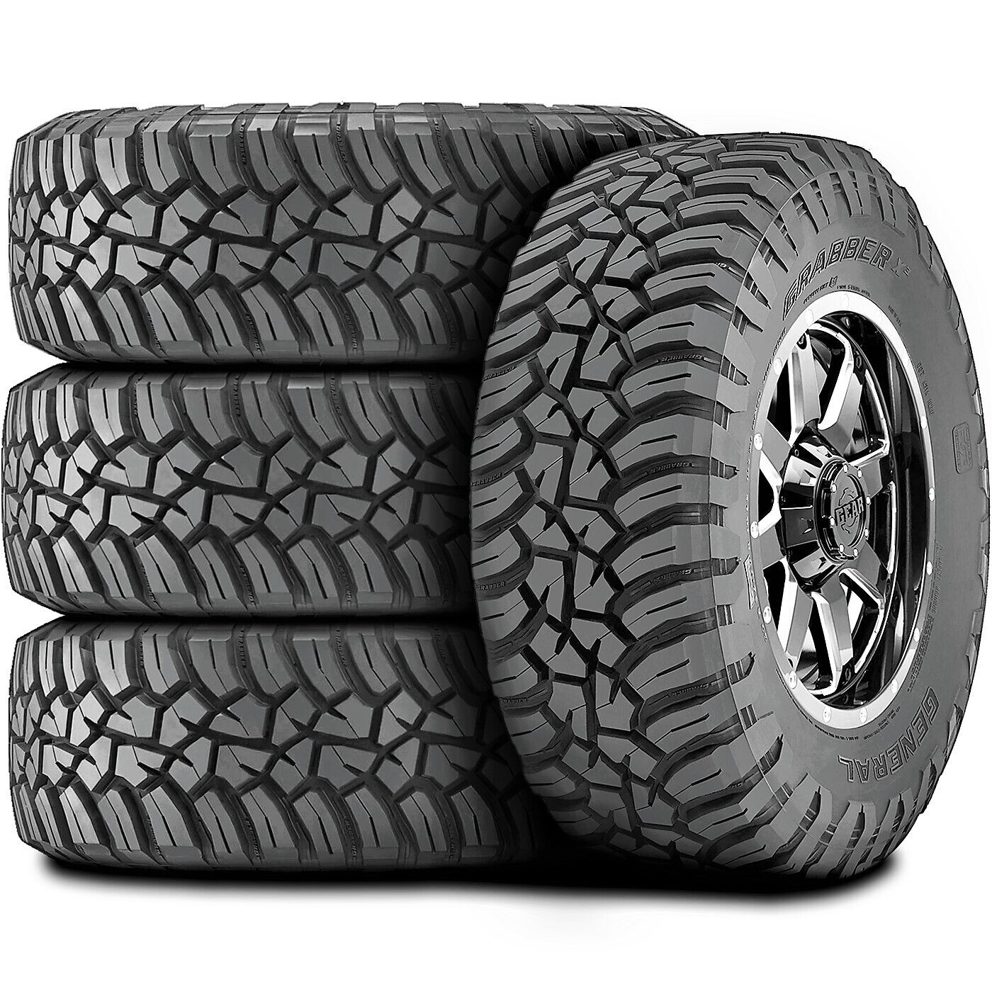 4 Tires LT 33X12.50R17 General Grabber X3 MT M/T Mud Load D 8 Ply (2018)