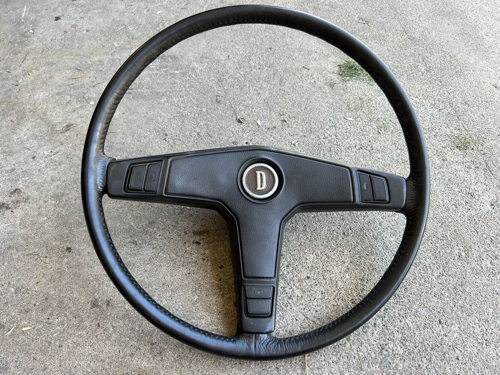 Datsun 510 OEM Steering Wheel / Horn Button Very Nice Condition