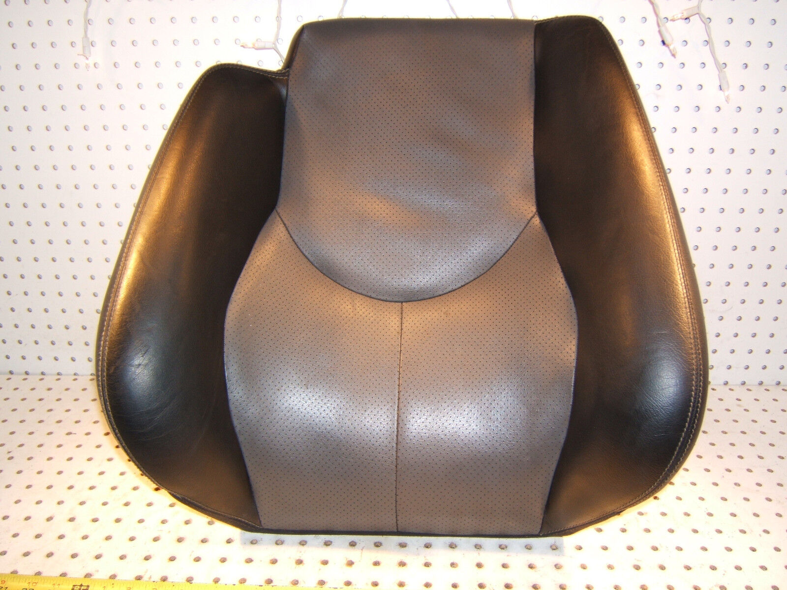 Mercedes Mid R129 SL600 front R seat leather BLACK Gray back 1 Cover/ Heat,Ty #2