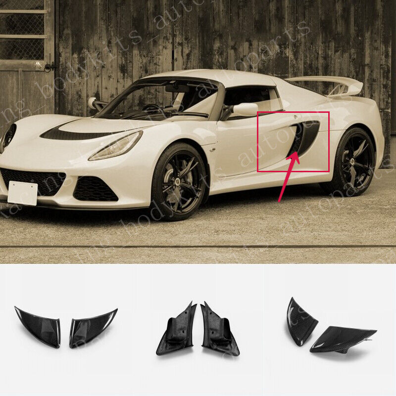 For Lotus 04-11 Exige S3 OEM Carbon Fiber Side Air Intake Scoops Vent Ducts 2pcs