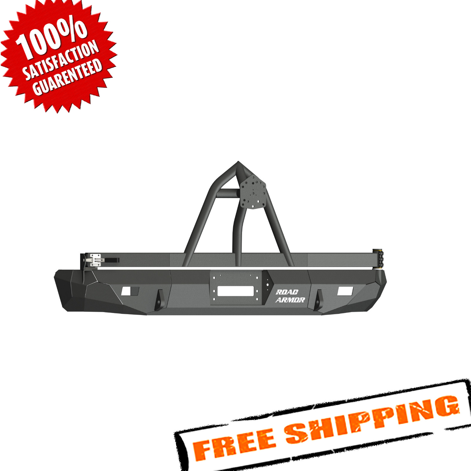 Road Armor 61208B Stealth Rear Bumper w/ Tire Carrier for 99-07 Ford Excursion
