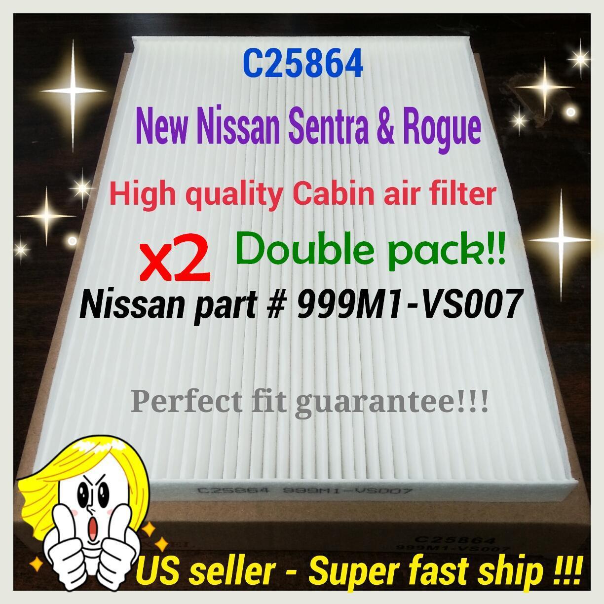 For Rogue Sentra High Quality Cabin Air Filter C25864x2 Perfect Fit Guarantee 