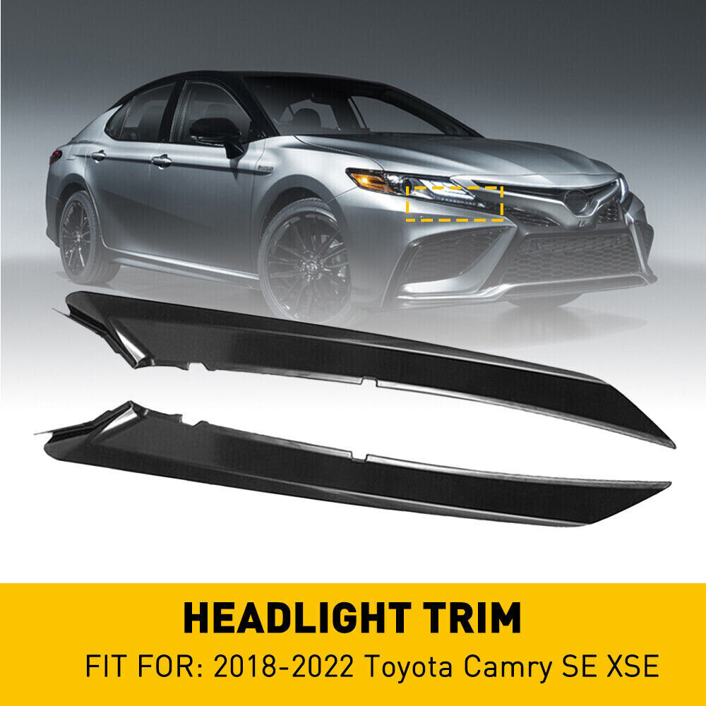 For 2018-2022 Toyota Camry SE XSE Front Bumper Headlight Filler Trim Accessories