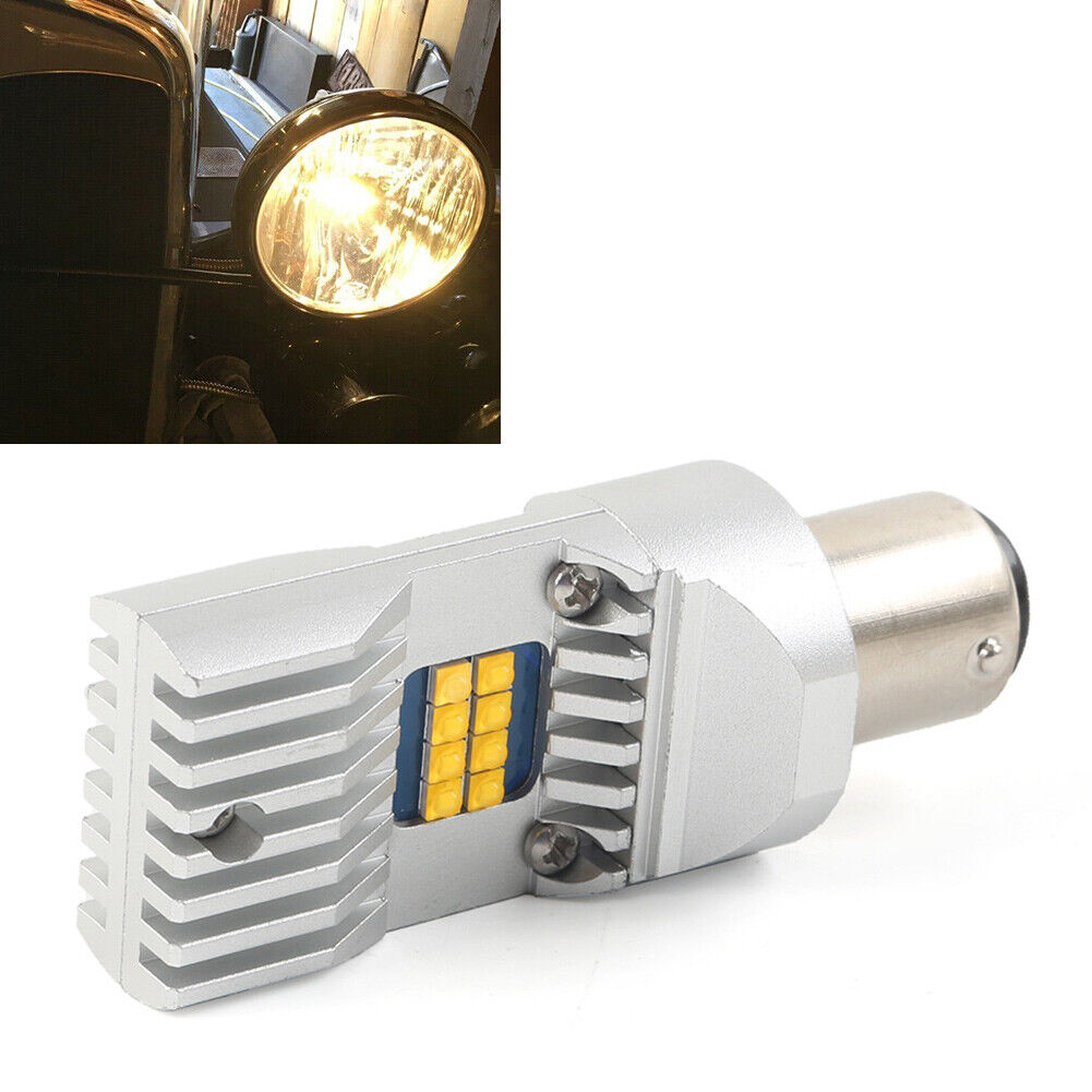 For Ford Model A Model T BA15D LED Headlight Bulb 6V Or 12V Warm White Light