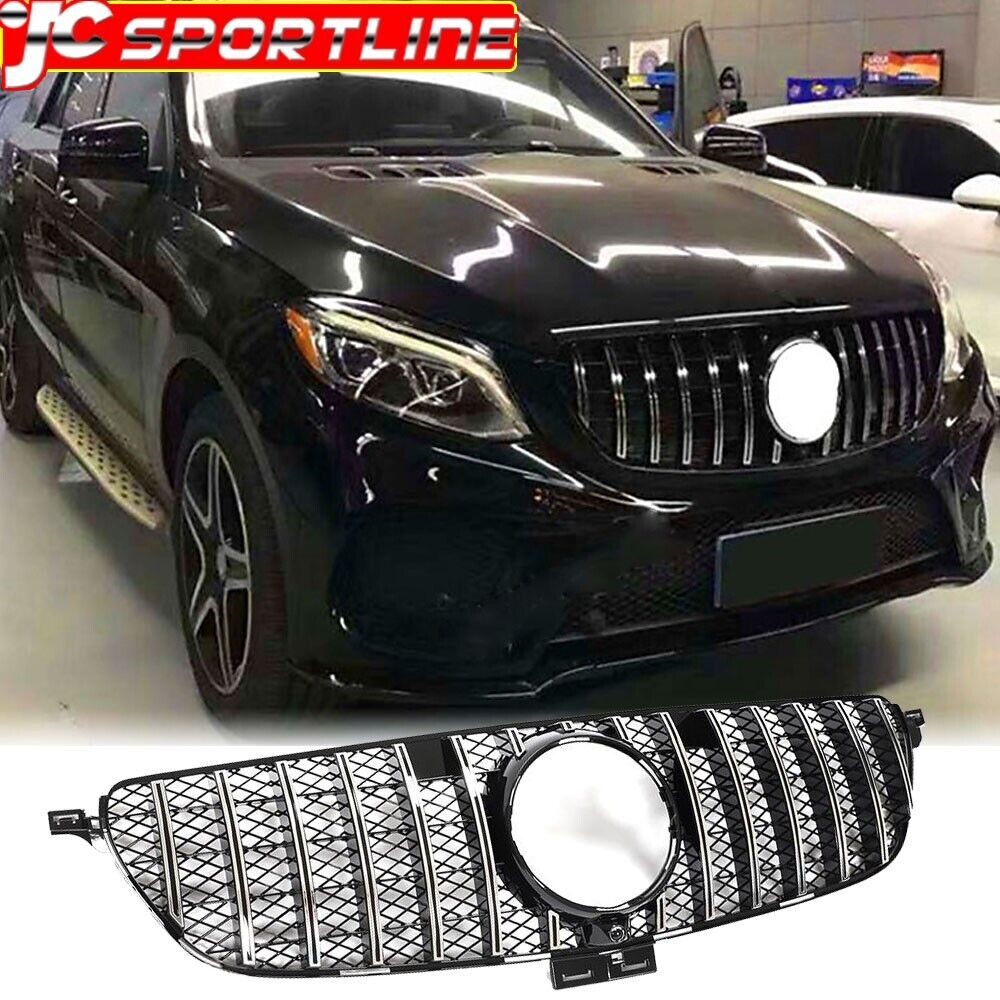 Fits Benz W292 W166 GLE350 GLE43 GLE63 AMG Front Grille Grill Silver GT 2015-19