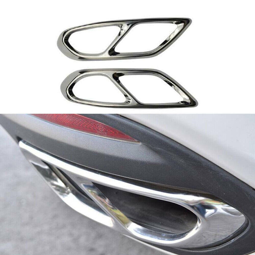 For Ford Mondeo Fusion 13-20 Steel Rear Tail Exhaust Muffler Tip Pipe Chrome Z