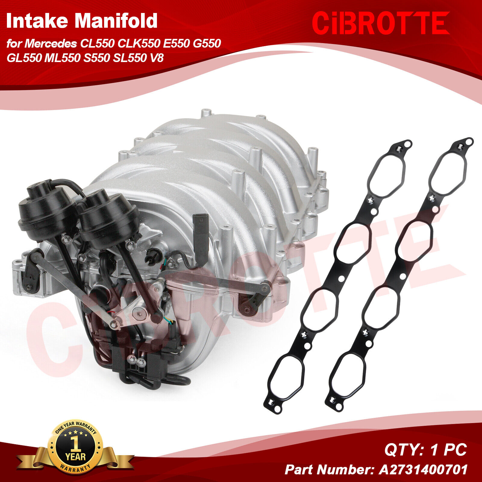Intake Manifold for Mercedes CL550 CLK550 E550 G550 GL550 ML550 S550 SL550 V8🏅