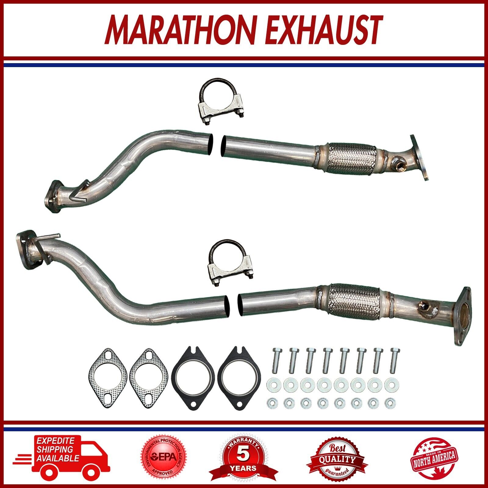 Front Flex Pipe Set For 2009-2014 Hyundai Genesis 3.8L Fast Dispatch In Stock