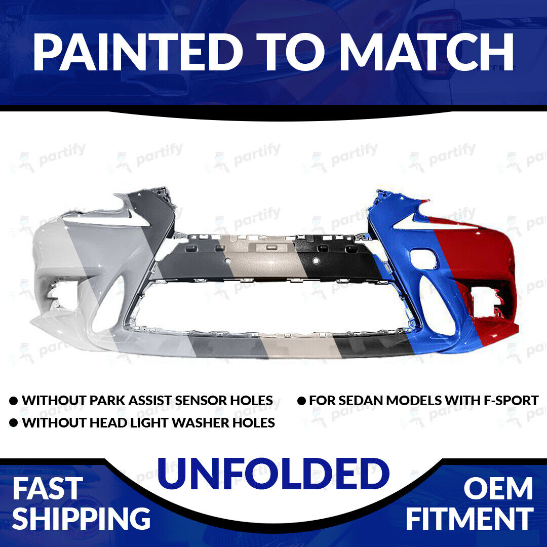 NEW Painted To Match Unfolded Front Bumper For 2014 2015 2016 Lexus IS F-Sport