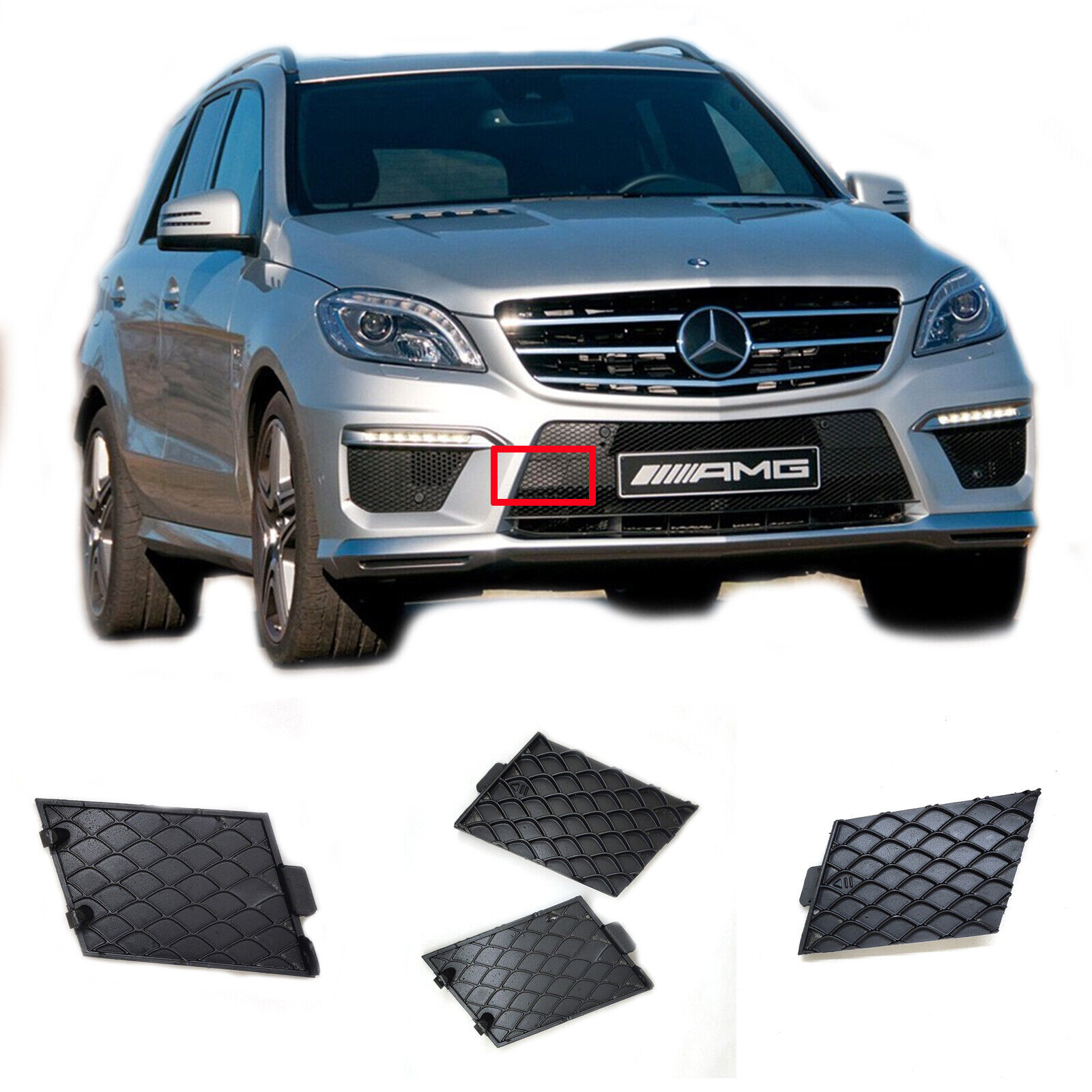 FRONT TOW COVER Fit 11-14 Mercedes AMG ML/GLE W166 ML63 ML63AMG GLE63 GLE63AMG