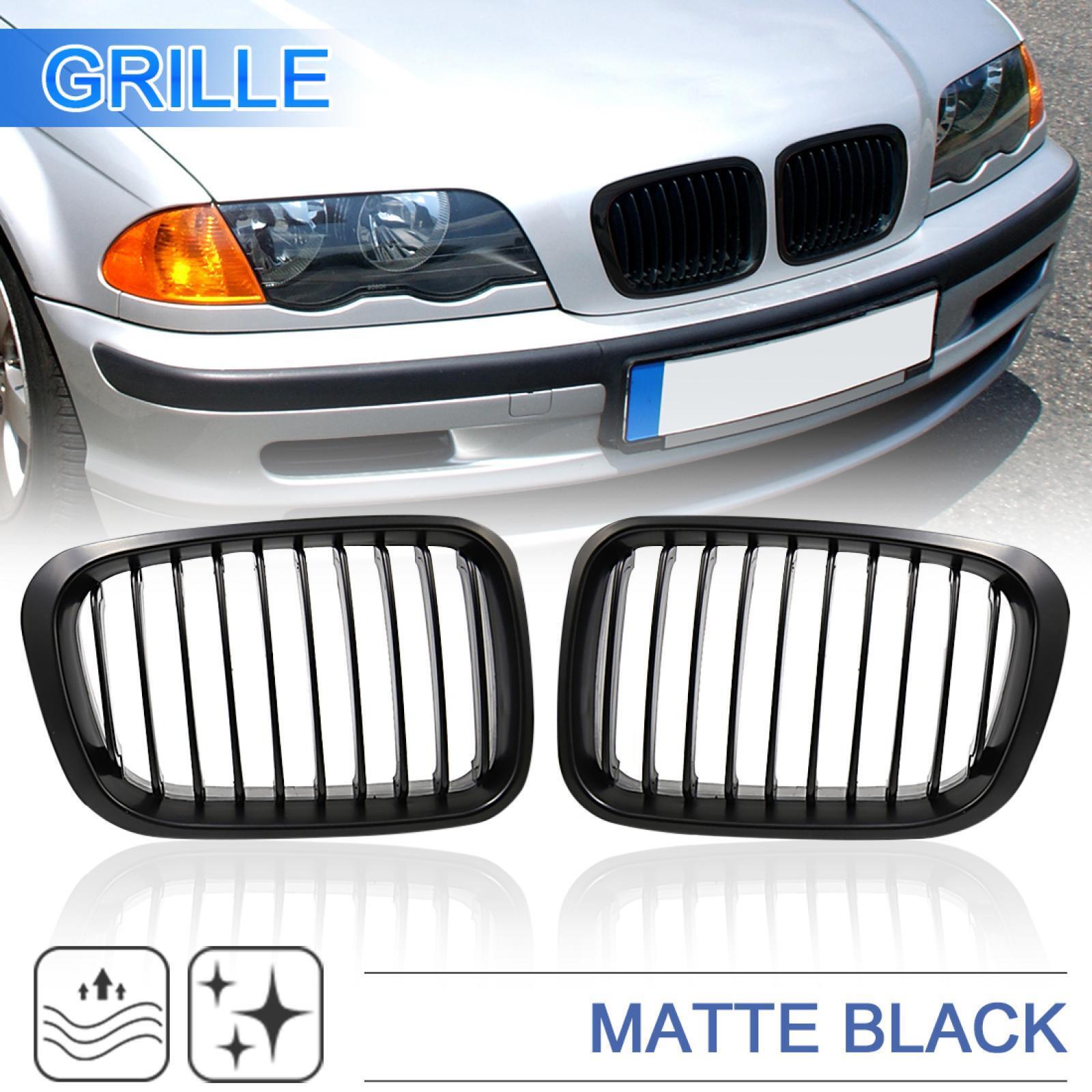 Matte Black Kidney Grille Grill for BMW E46 320i 323i 325i 328i 330i 4Door 2001