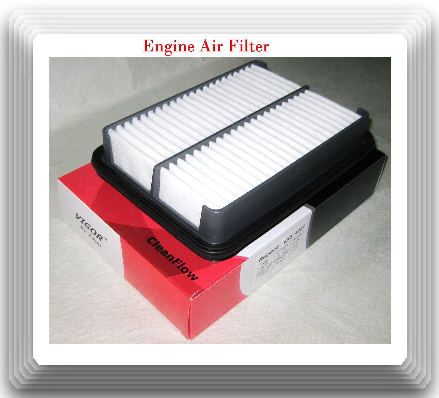 Engine Air Filter Fits:Fram CA4778 Wix 46147 Group7 VA4297 Charade Camry Corolla