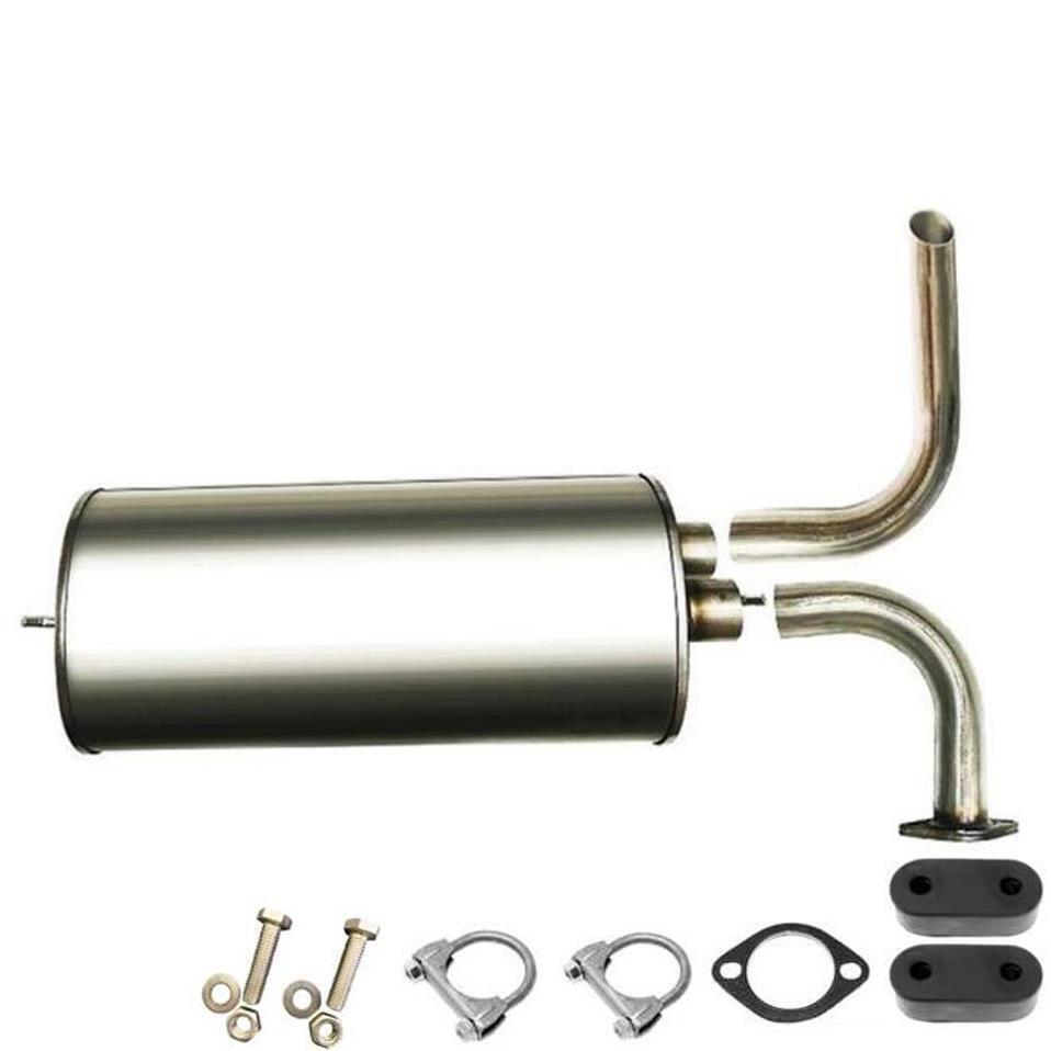 Stainless Steel Muffler with hangers and bolts fit 97-2005 Chevy 97-1999 Olds