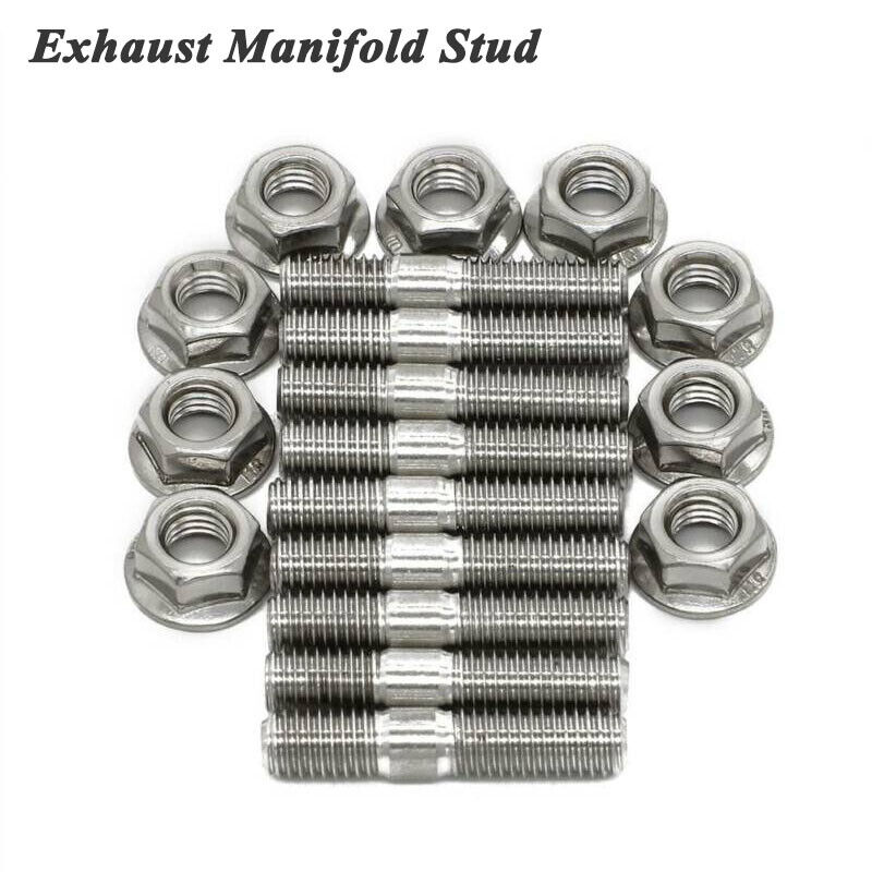 9X For Honda Acura Stainless Exhaust Manifold Stud B / D Series Civic Integra V3