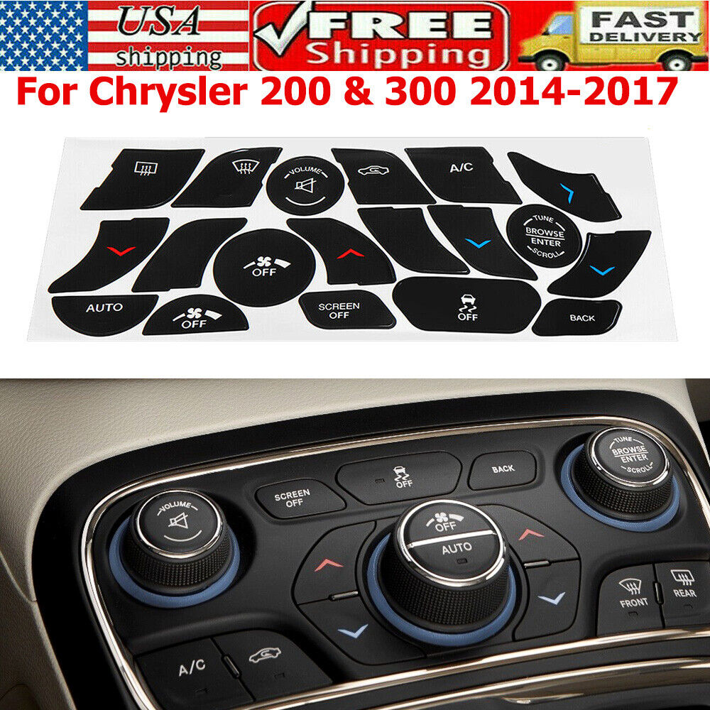 For Chrysler 200&300 2014-2017 A/C Climate Control Button Repair Decals sticker