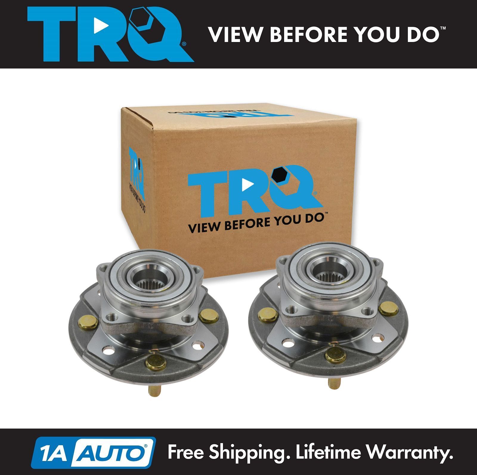 TRQ Front Wheel Hubs & Bearings Assembly LH RH Pair Set for Honda Accord CL