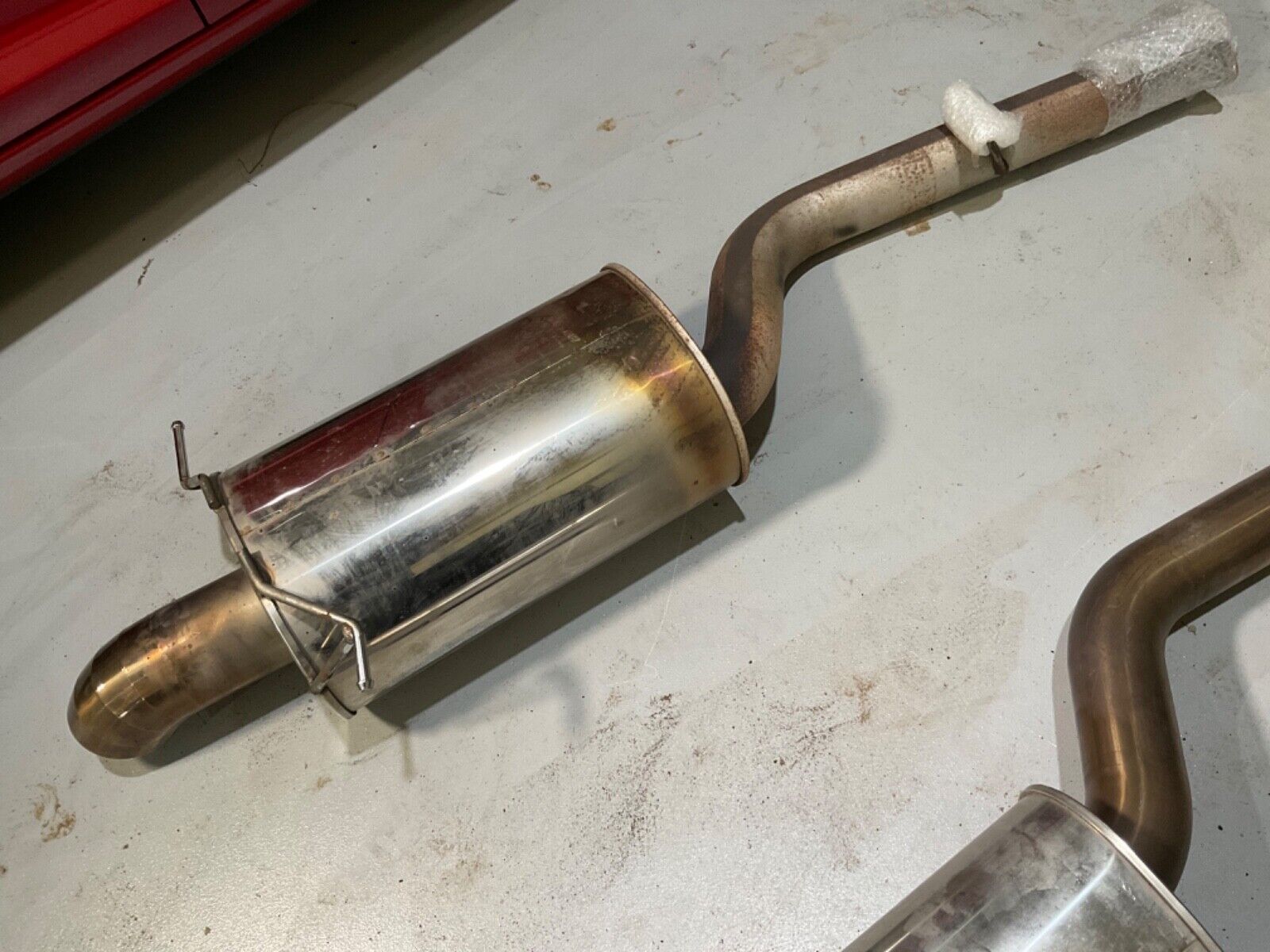 Rare JDM Stainless Dolphin Tail Catback Exhaust Muffler Turbo Mazda RX7 FD3S