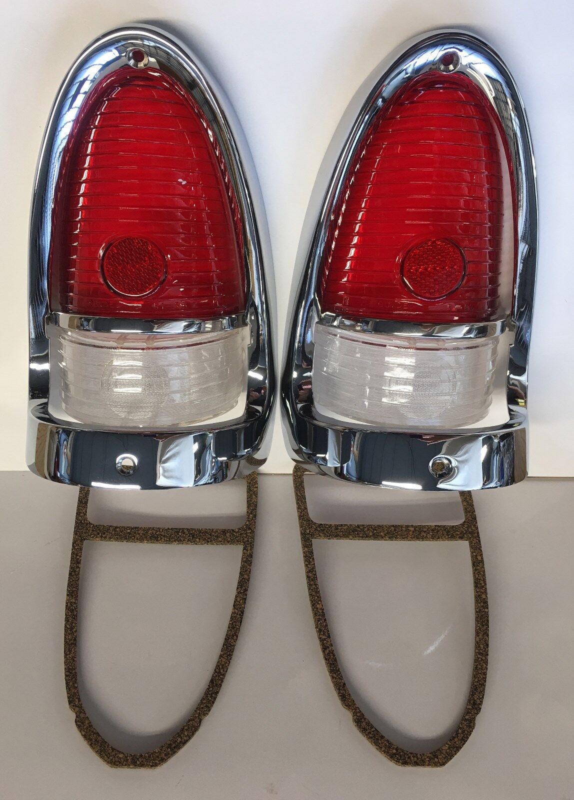 LED 1955 Chevrolet RED LED Tail Light Lens Bezels KIT 10 pc Bel Air 