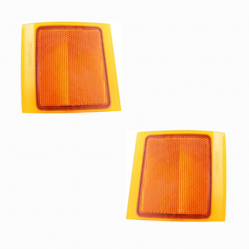 For Chevy K1500 1994-2000 Reflector Driver & Passenger Side | Pair Front Upper