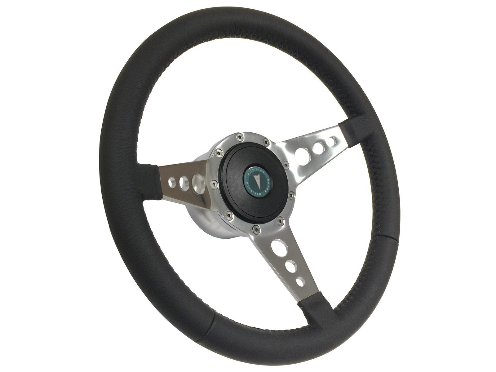 1963-68 Pontiac Le Mans 9 Bolt Sport Leather Steering Wheel Kit, 3 Spoke Holes