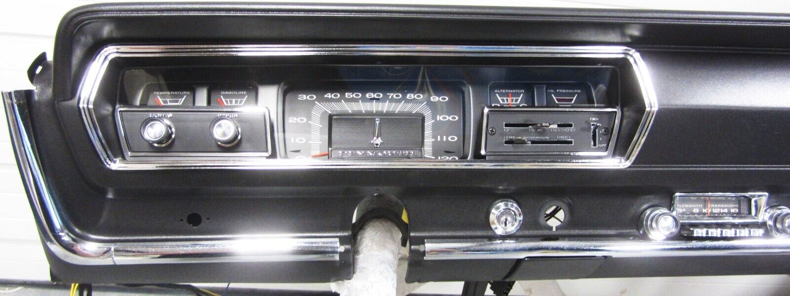 1966 66 1967 67 Mopar Plymouth Dash knob insert set Belvedere Satellite HEMI NOS