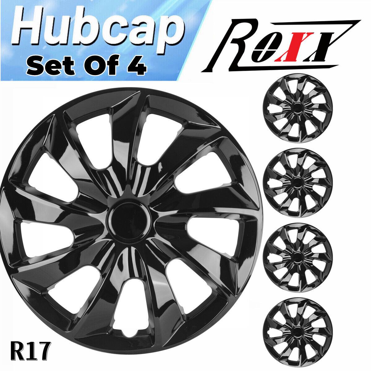 (4 Pack)17 Inch Universal Wheel Rim Cover Hubcaps Snap On Car Truck Fit R17 Tire