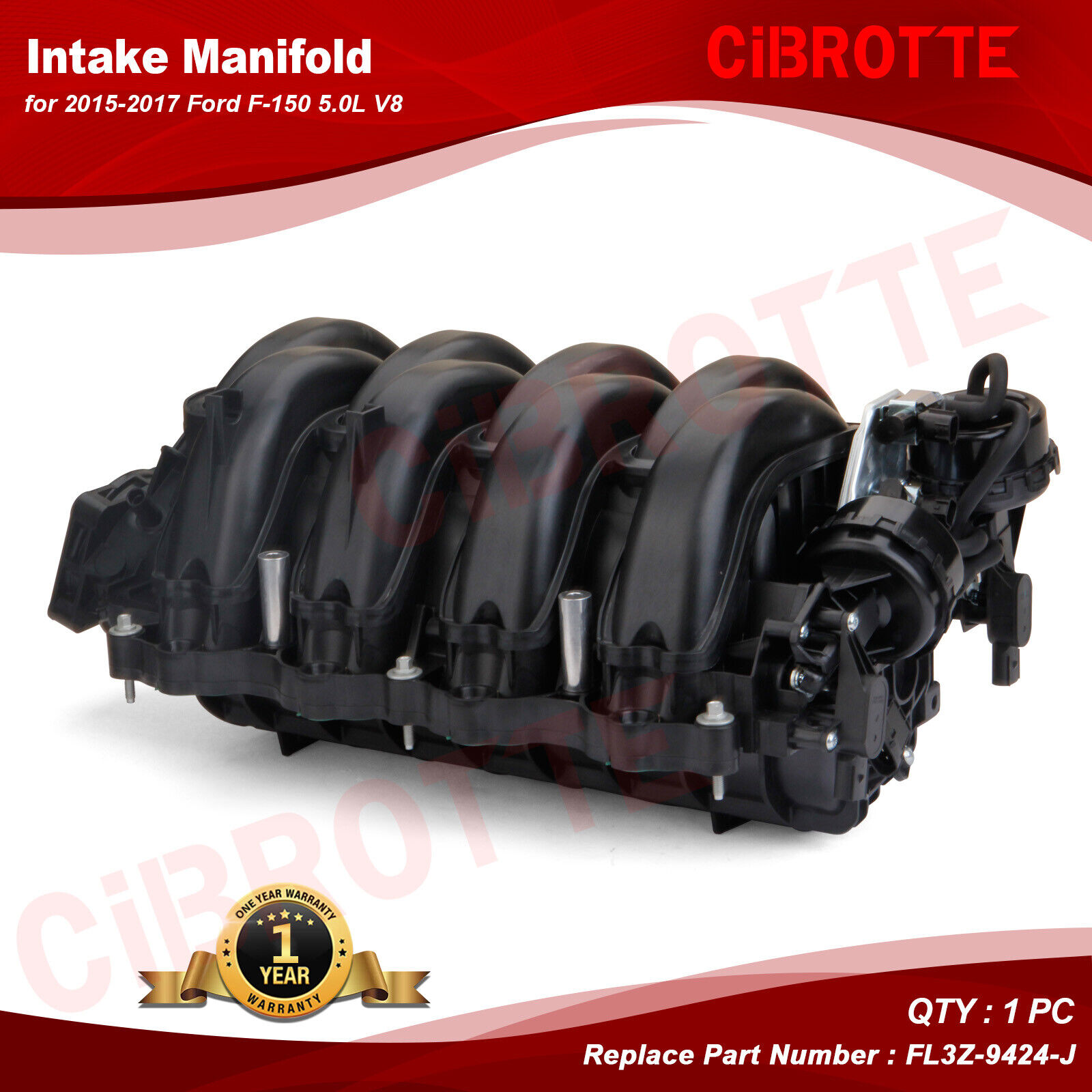 Intake Manifold w/ Gasket for 2015-2017 Ford F-150 5.0L Replace # FL3Z-9424-J🎃