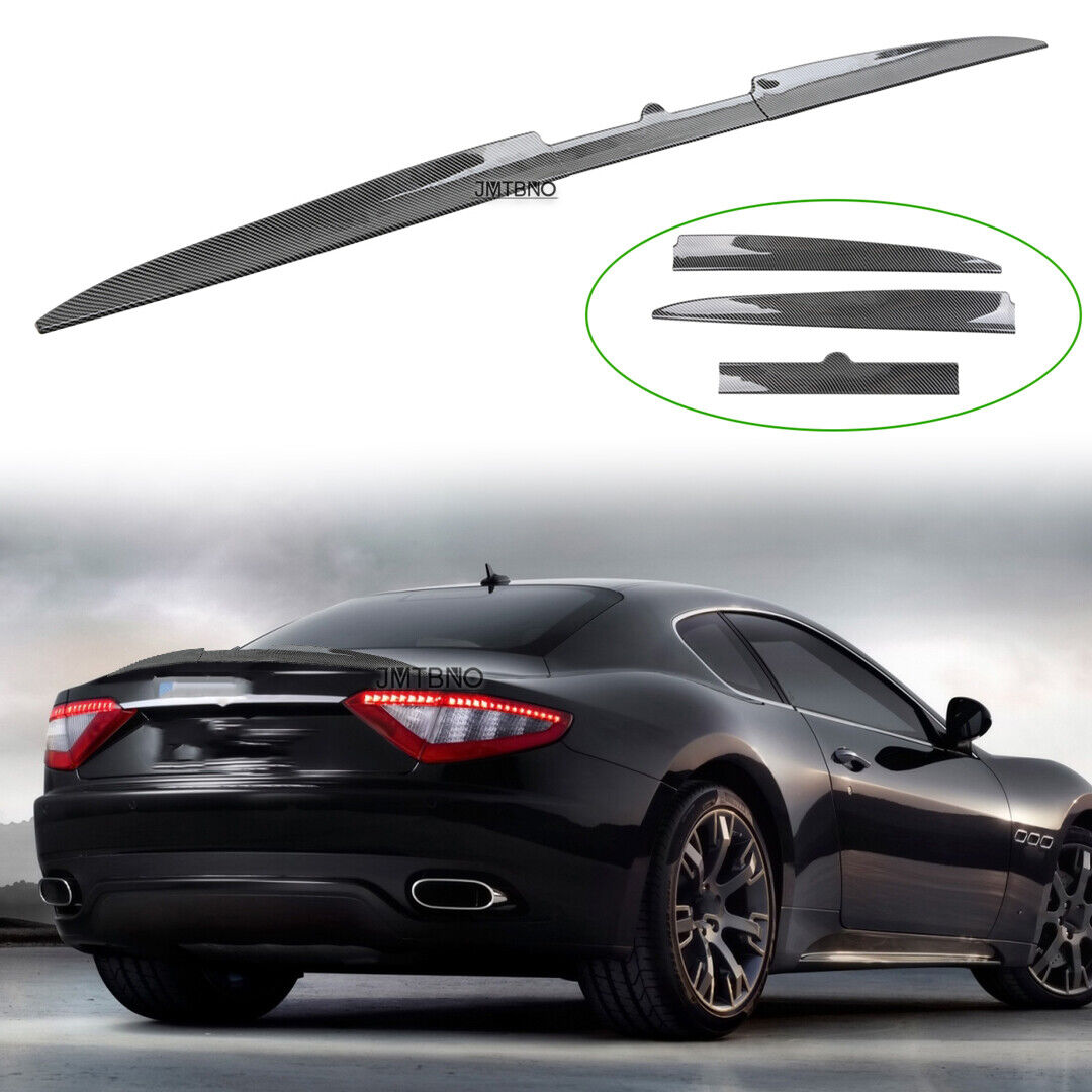 For Maserati GranTurismo GTS Sport Rear Trunk Roof Lip Spoiler Wing Carbon Fiber