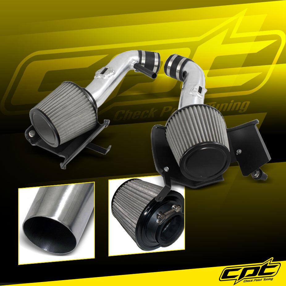 For 07-09 350Z V6 3.5L Polish Cold Air Intake + Stainless Steel Air Filter