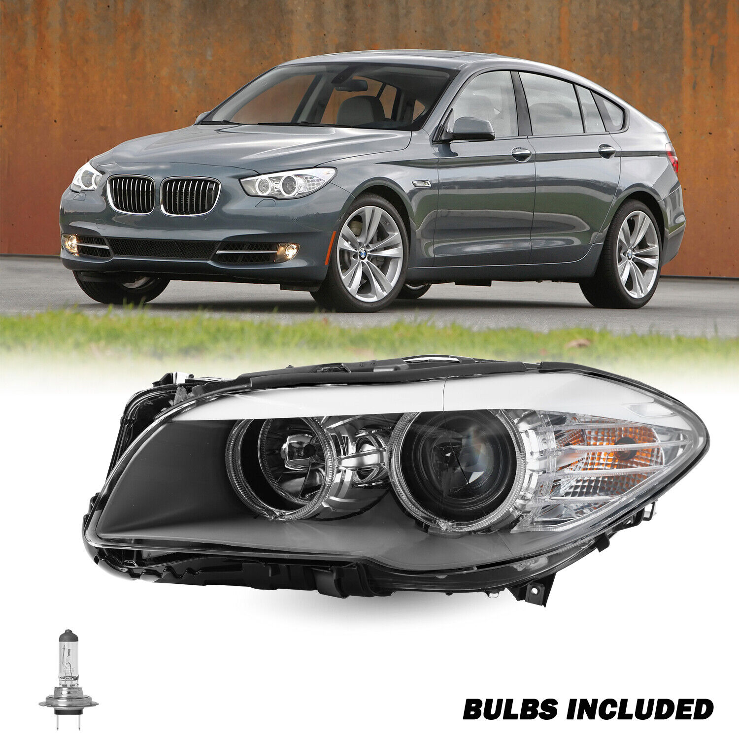 Headlight for BMW 5 series 528i 535i 550i 2011-2013 Driver Side Halogen Lamp