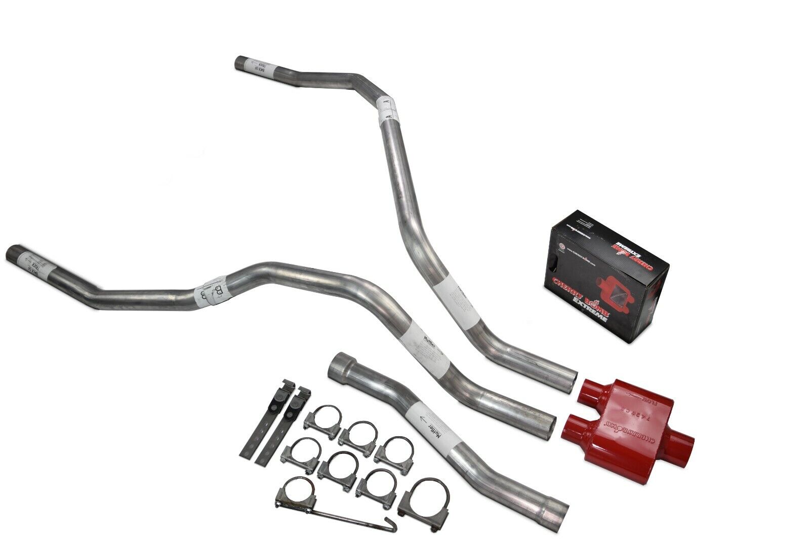 For Nissan Titan 04-06 Dual Exhaust 2.5 inch Cherry Bomb Extreme Muffler