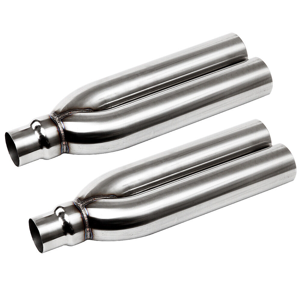 2.5'' 3 inch Inlet/outlet blast pipes exhaust STAINLESS UNIVERSAL MUFFLER 2pcs