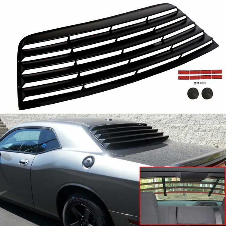 For 08-23 Dodge Challenger Rear Window Scoop Louver Sun Shade Cover ABS