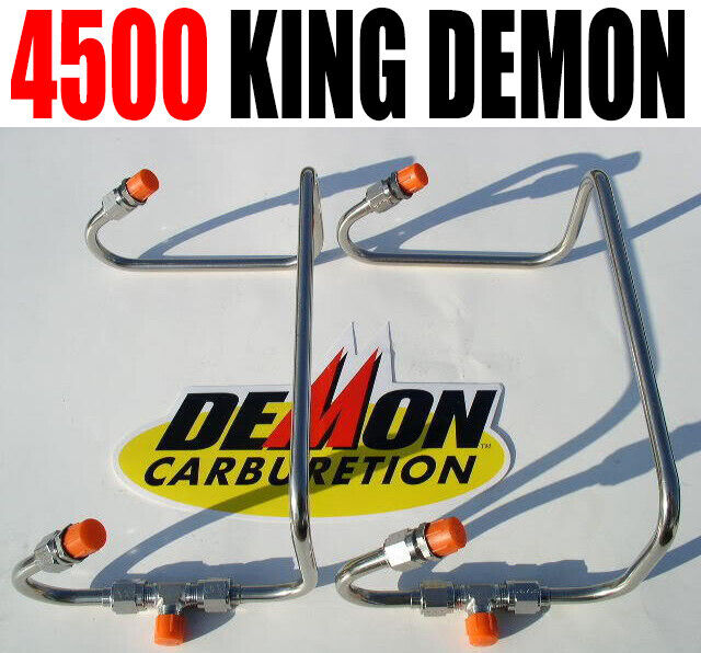 NEW DUAL INLET 4500 FLANGE FUEL LINE KIT FOR KING DEMON BLOWER CARBS ONLY 
