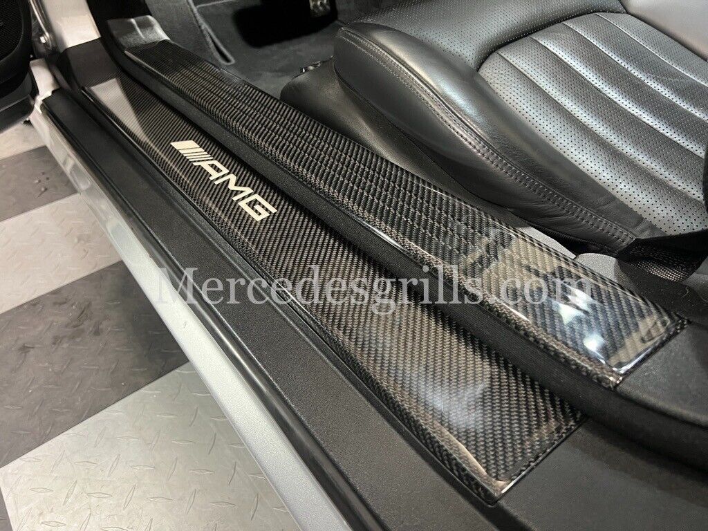 Mercedes SL63 AMG Carbon Fiber Illuminated Sill Kick Plates R230
