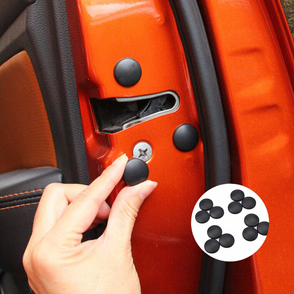 12PC Car Interior Door Lock Screws Protected Cover Anti Rust Cap Trim Universal