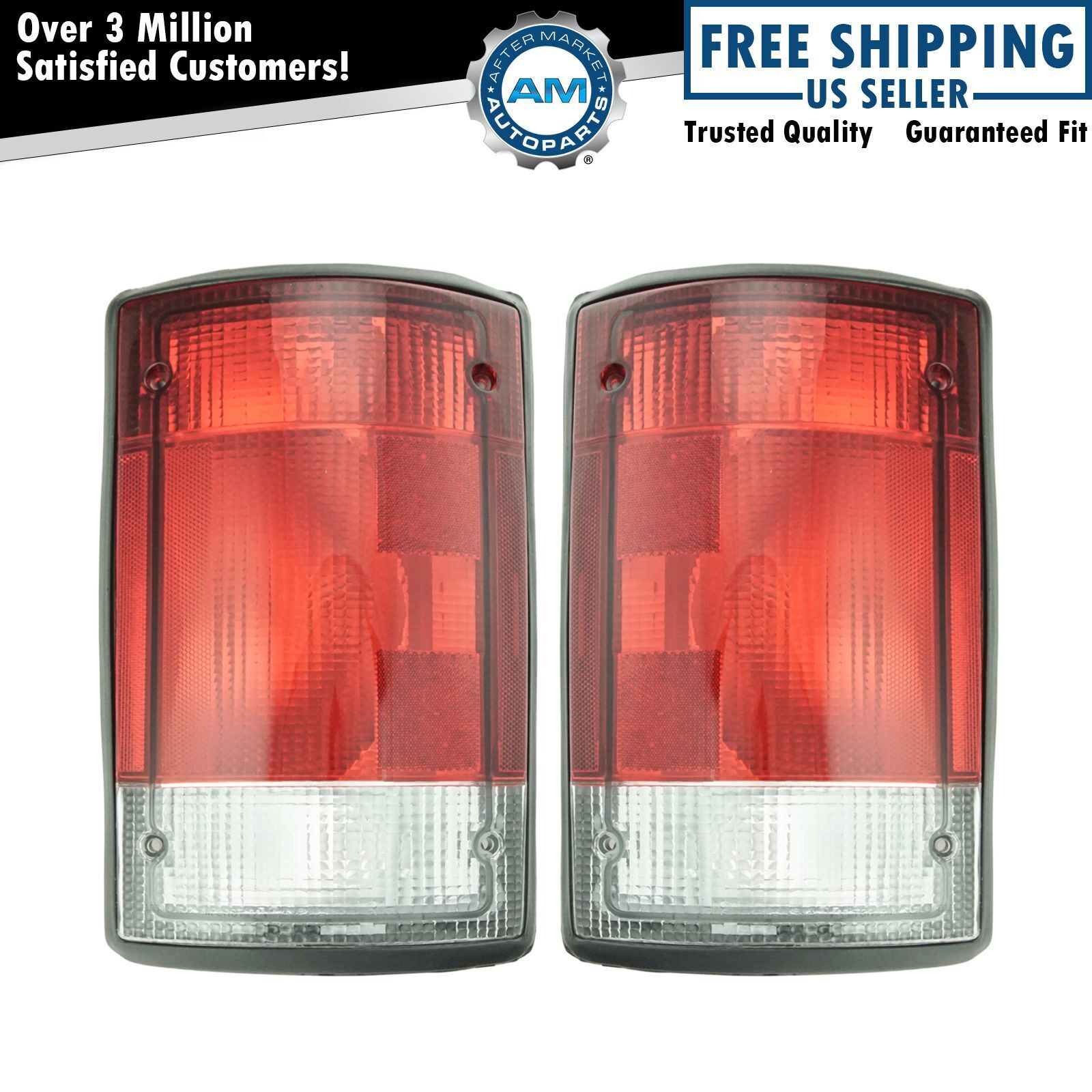 Tail Lights Taillamps Left & Right Pair Set For Ford Van E150 E250 350 Excursion