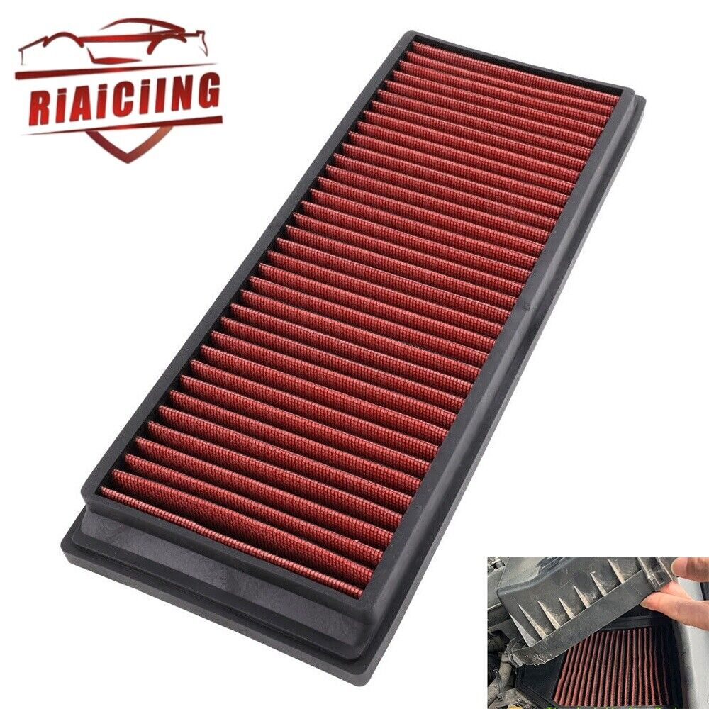 for Golf Passat GTI igh Flow Air Filter Panel Washable Reusable Replacemet Red