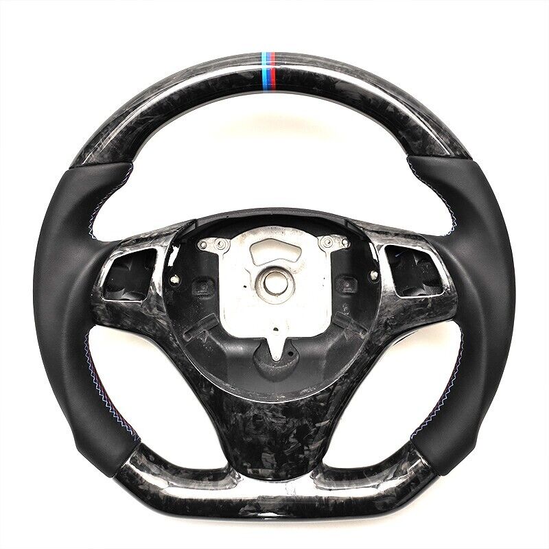 FORGED CARBON FIBER Steering Wheel FOR BMW E90E92E82E87m3 black nappa leather
