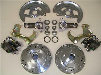 1964 - 1972 Chevy GM A F X Body Disc Brake Conversion Kit Stock Spindles Slotted