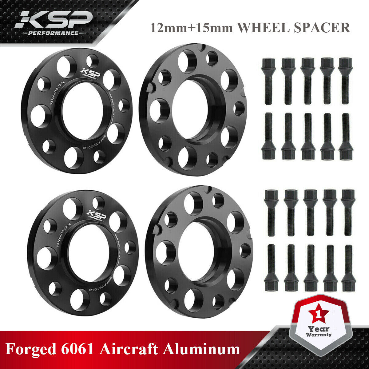 12 + 15mm 5x120 Wheel Spacers HubCentric For BMW F Series F30 F32 F33 F80 F10 M3