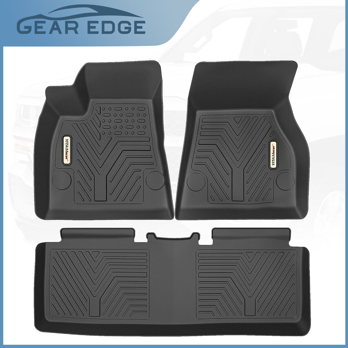 Floor Mats for 2015-2020 Tesla Model S TPE Rubber All Weather Protection Liners