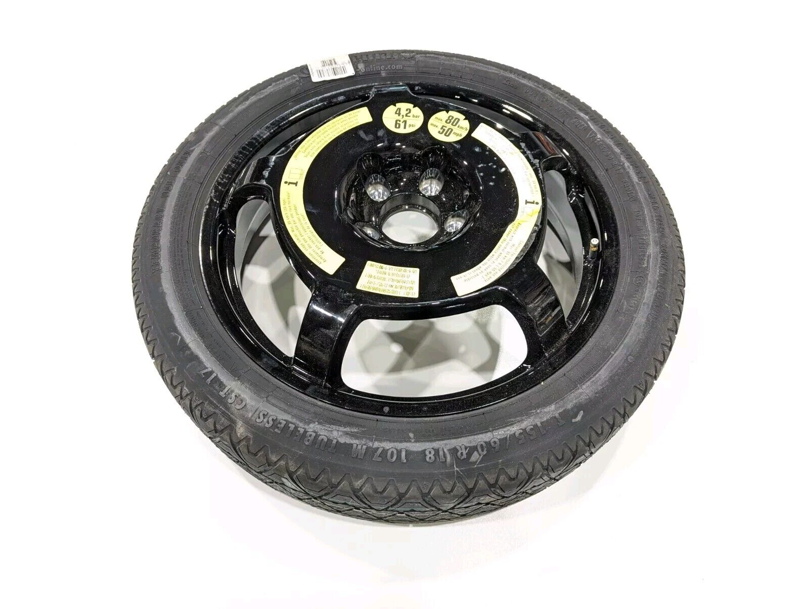 12-18 Mercedes W218 CLS550 Emergency Spare Tire Wheel 155/60 R18 A2124013302