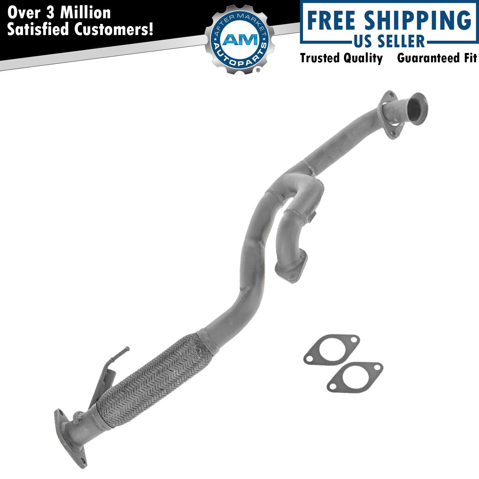 Exhaust Flex Pipe & Gaskets Front for Ford Escape Mazda Tribute Mercury Mariner