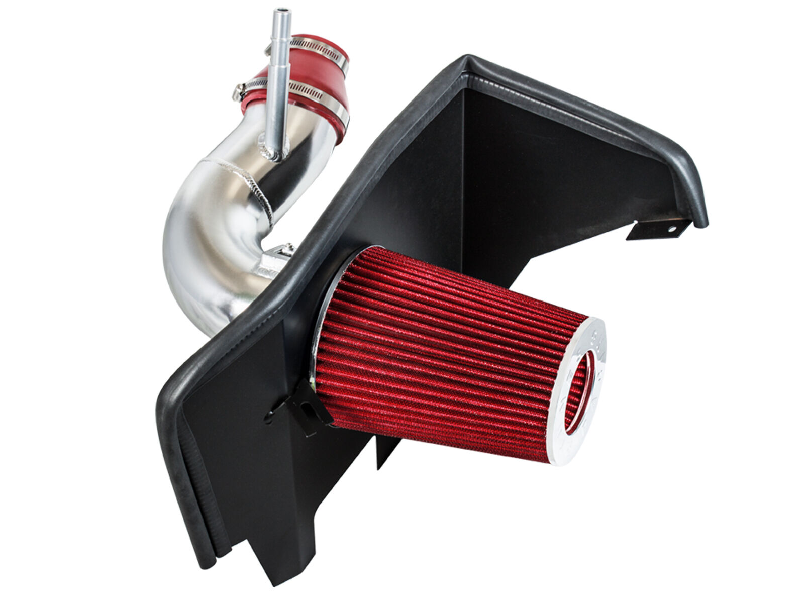 BCP RED For 2016-2021 Camaro 2.0T Turbo Heat Shield Cold Air Intake Kit+Filter